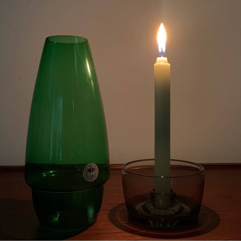 Elegant Candle Holder - Danish Glass
